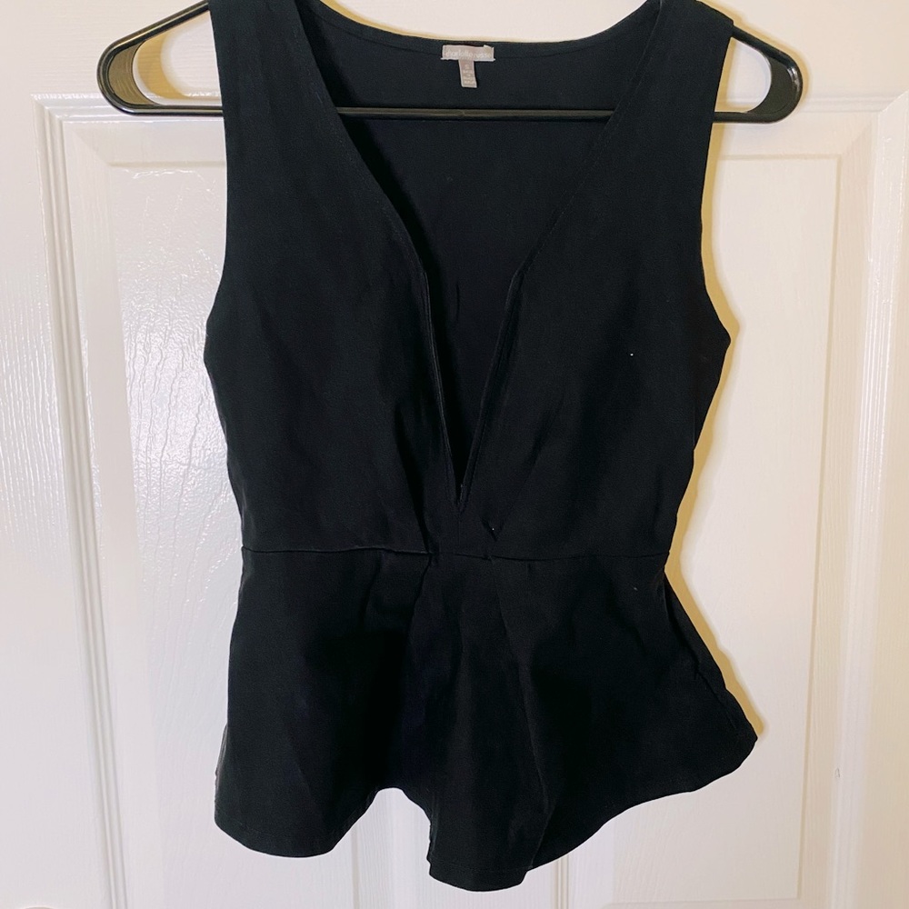 Charlotte Russe Small Black Peplum Top